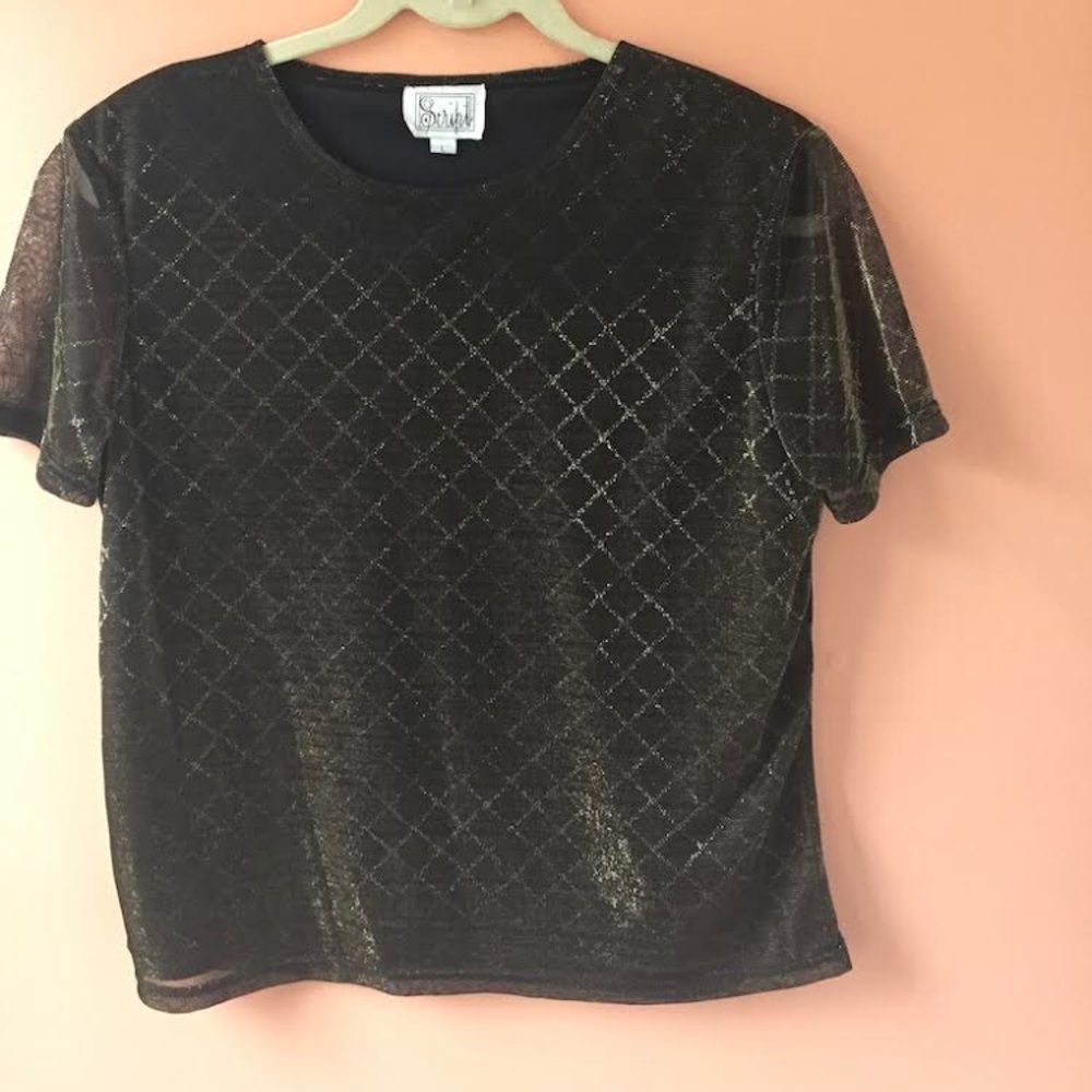 Script | Gold Patterned Tee